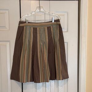 Talbots Multicolor Striped A-Line Skirt